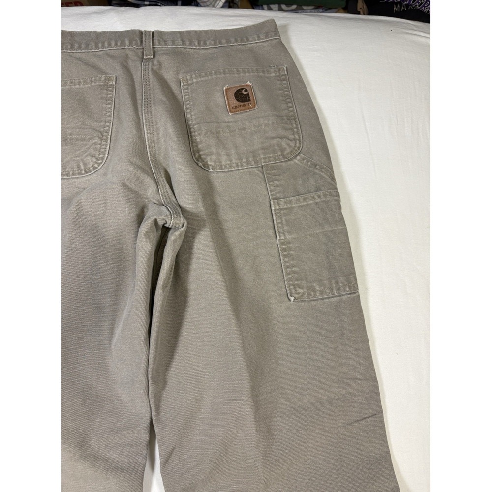 Vintage Carhartt B11 Desert Khaki Carpenter Work Pants 30 x 32 USA Made 0205 - Picture 10 of 15